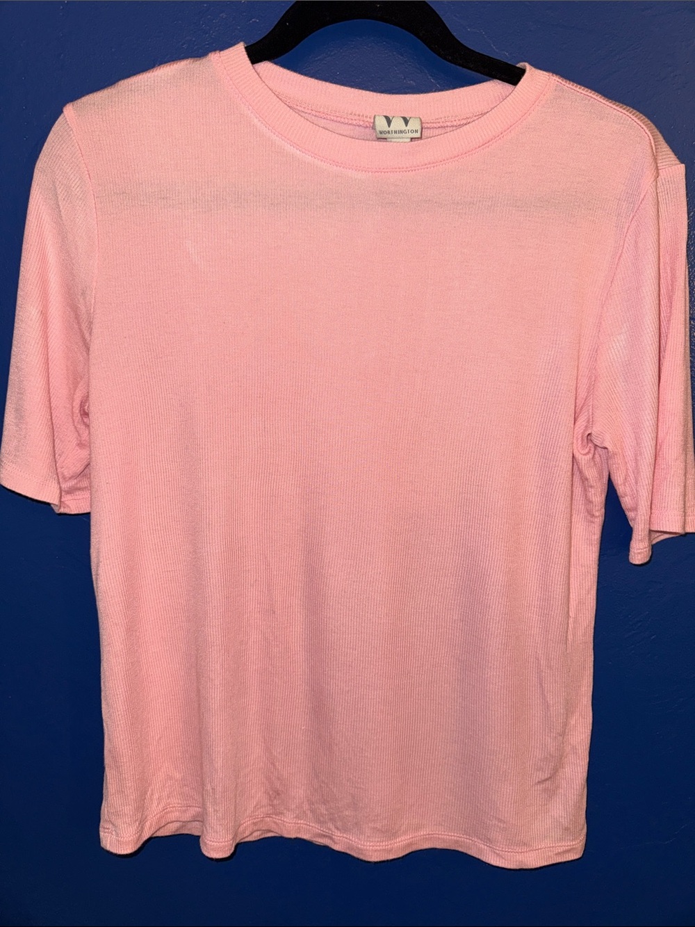 🫶🏻🪷Worthington Light Pink Waffle Knit Crew Neck Sweater